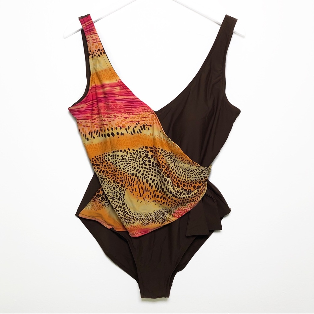 YBL Your Best Look One Piece Swimsuit Size 16, EUC